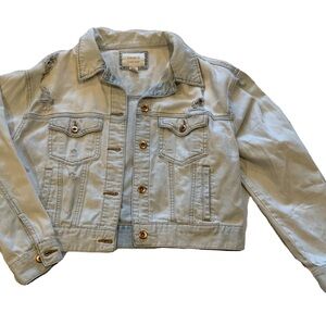 Forever 21 Denim Women’s Jean Jacket Classic Light Wash Distressed Blue Size M